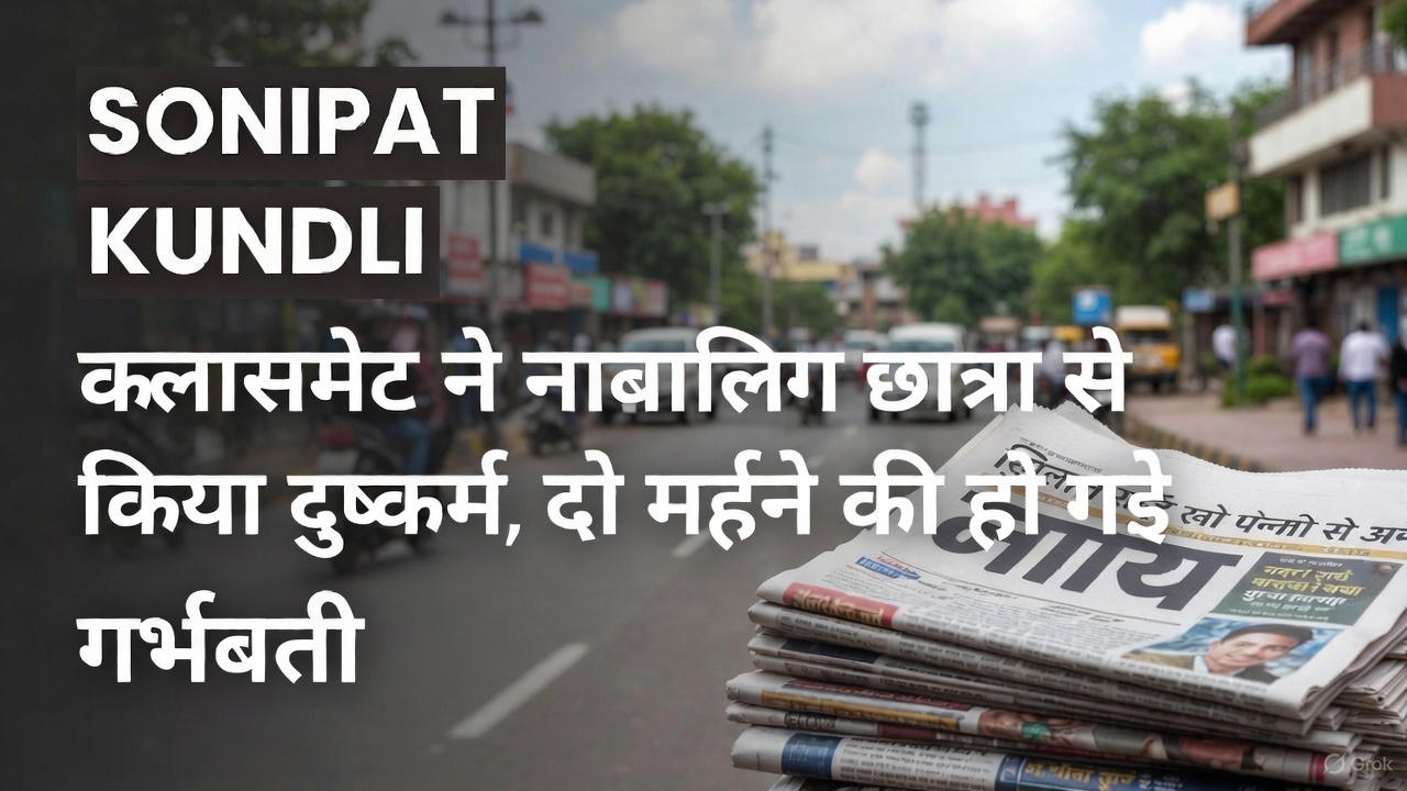 सोनीपत कुंडली में शॉकिंग घटना: क्लासमेट ने नाबालिग छात्रा से किया दुष्कर्म, दो महीने की हो गई गर्भवती